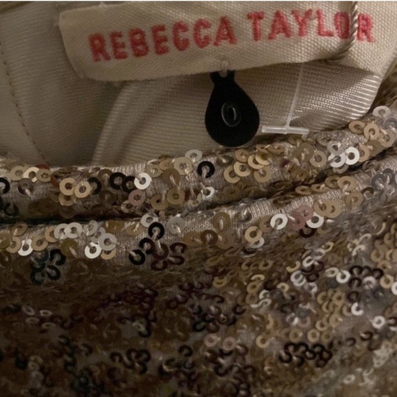NWT! REBECCA TAYLOR Size 0 Strapless Sequin Chiffon Satin Mini Party Dress!!! - Picture 8 of 11